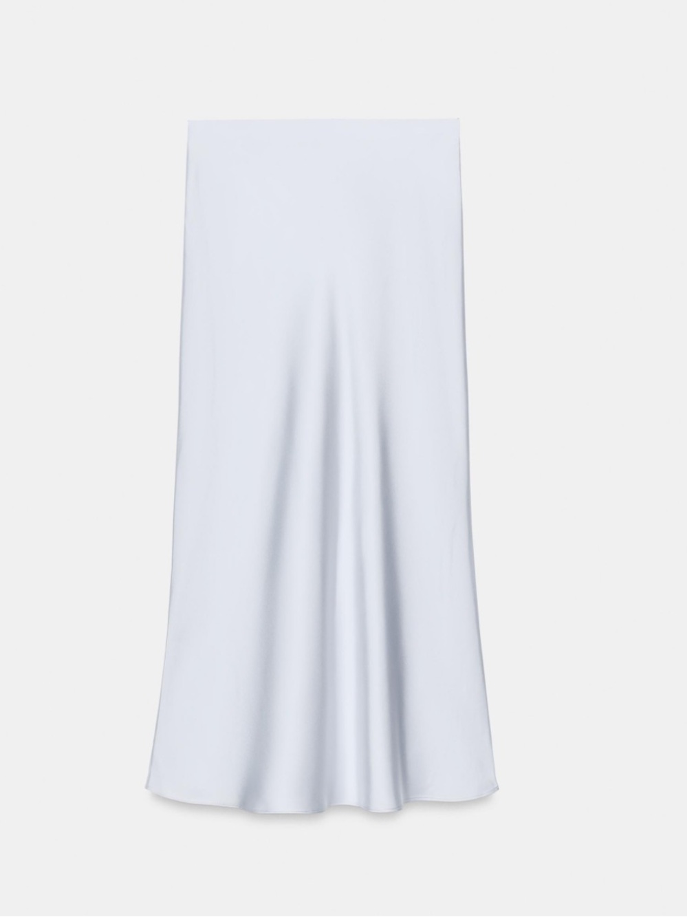 NWT ZARA SATIN EFFECT MIDI SKIRT BLUE